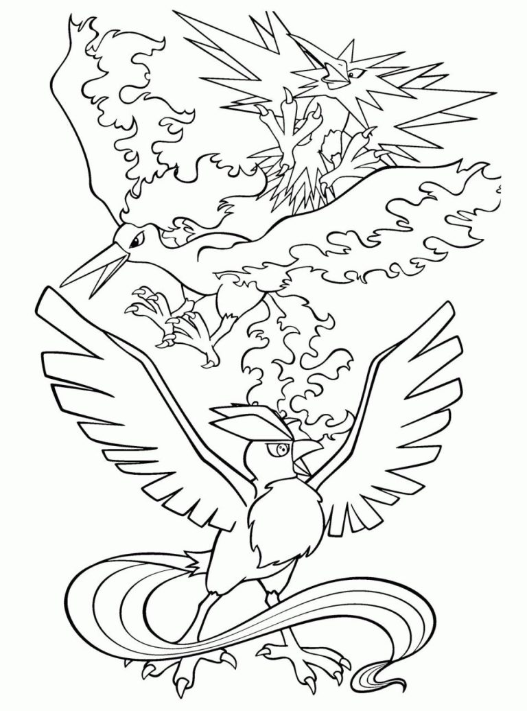 Legendary Pokemon Coloring Pages For Kids