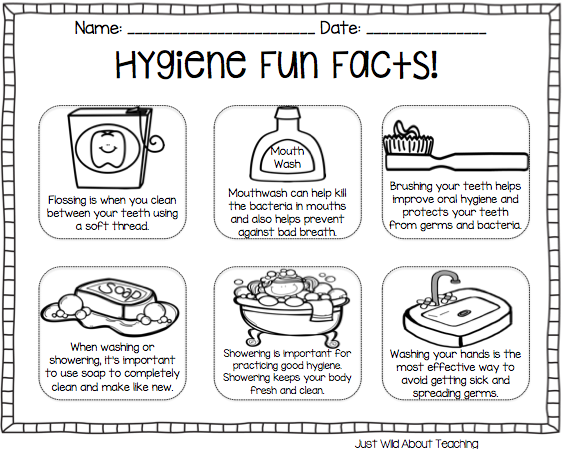 Free Printable Personal Hygiene Worksheets For Adults