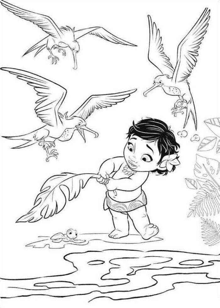 Moana Printable Coloring Pages Disney