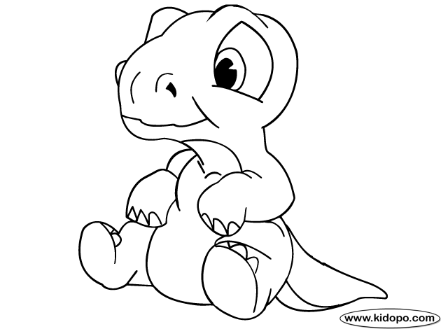 T Rex Cute Dinosaur Coloring Pages