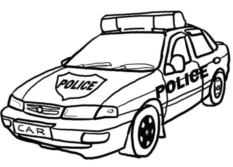 Police Cars Printable Coloring Pages