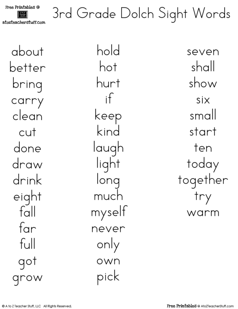 2nd Grade First Grade Sight Words Worksheets Pdf