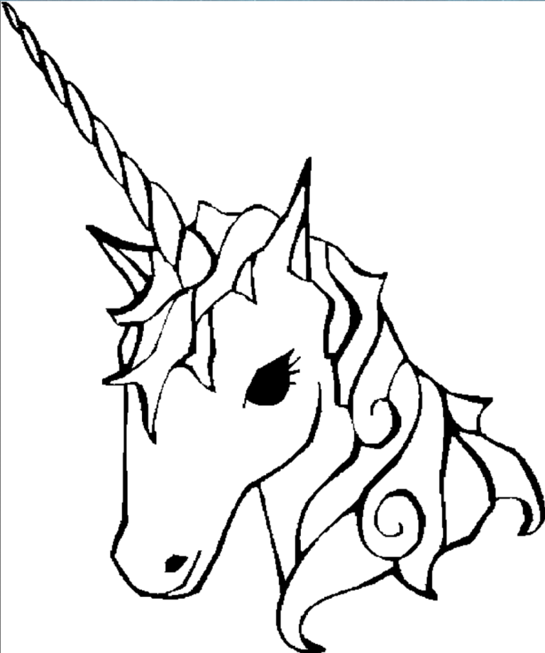 Realistic Unicorn Coloring Pages Cute