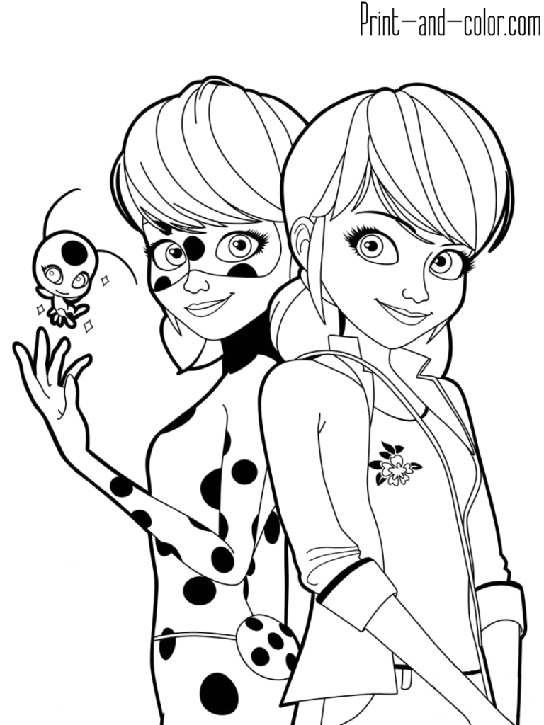 Ladybug Miraculous Colouring Pages
