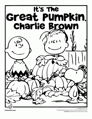 Charlie Brown Thanksgiving Coloring Pages Free
