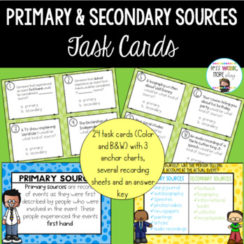 Primary And Secondary Sources Coloring Worksheet Answer Key
