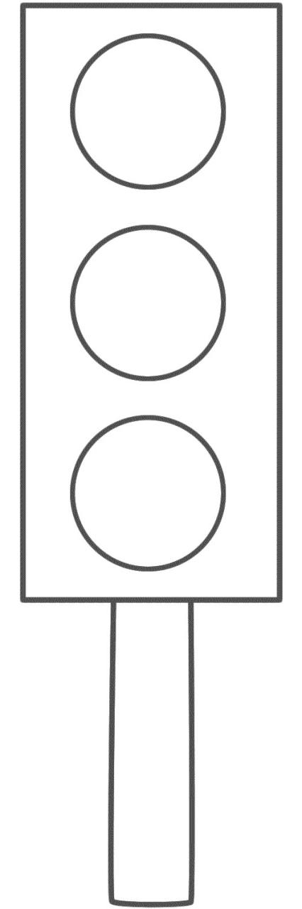 Traffic Light Coloring Page Printable