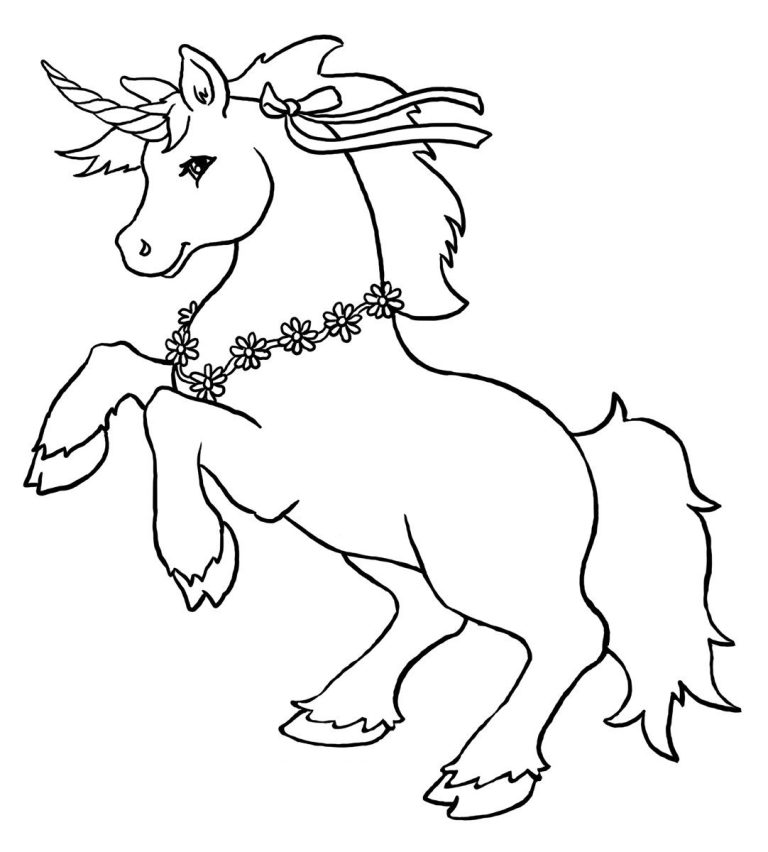 Printable Coloring Pages For Kids Unicorn