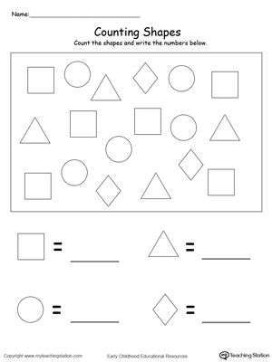 Printable Shapes Worksheets For Kindergarten Pdf