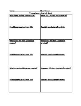 3rd Grade Primary And Secondary Sources Worksheet Pdf