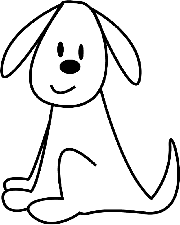 Easy Coloring Pictures Of Dogs