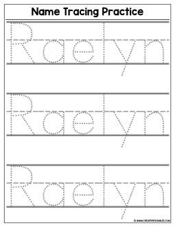 Traceable Free Name Tracing Worksheets