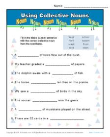 Grade 4 Worksheets On Collective Nouns