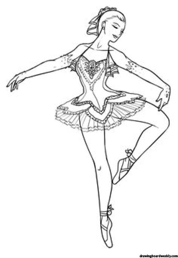 Ballerina Coloring Pages Free