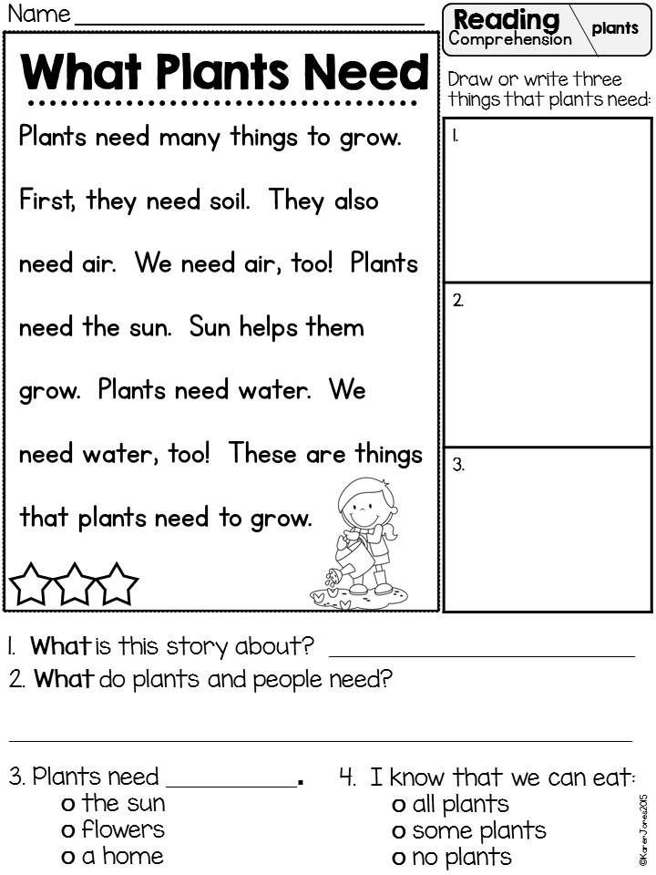 Science Worksheets For Grade 1 Types Of Plants