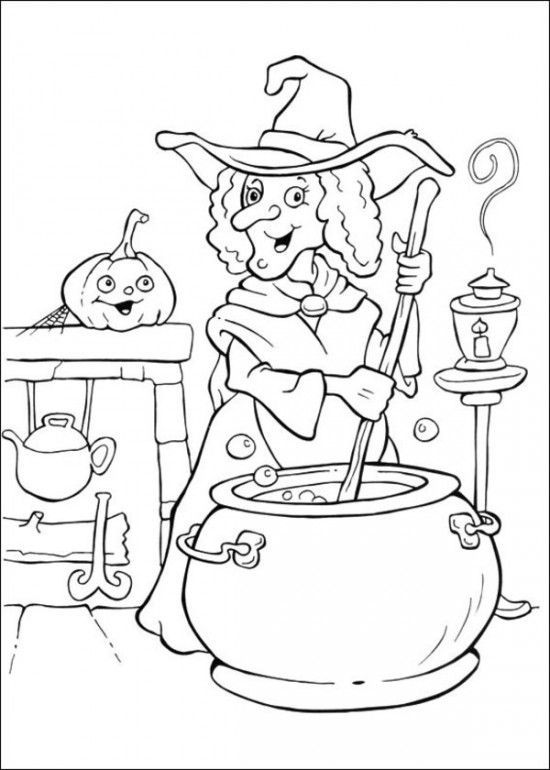Coloring Pictures Halloween Witch