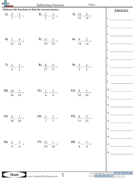 Complex Fractions Worksheets For 7th Graders