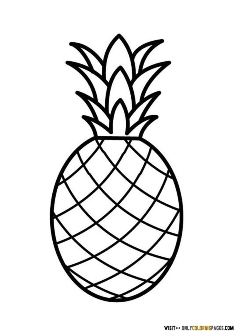 Pineapple Coloring Sheets