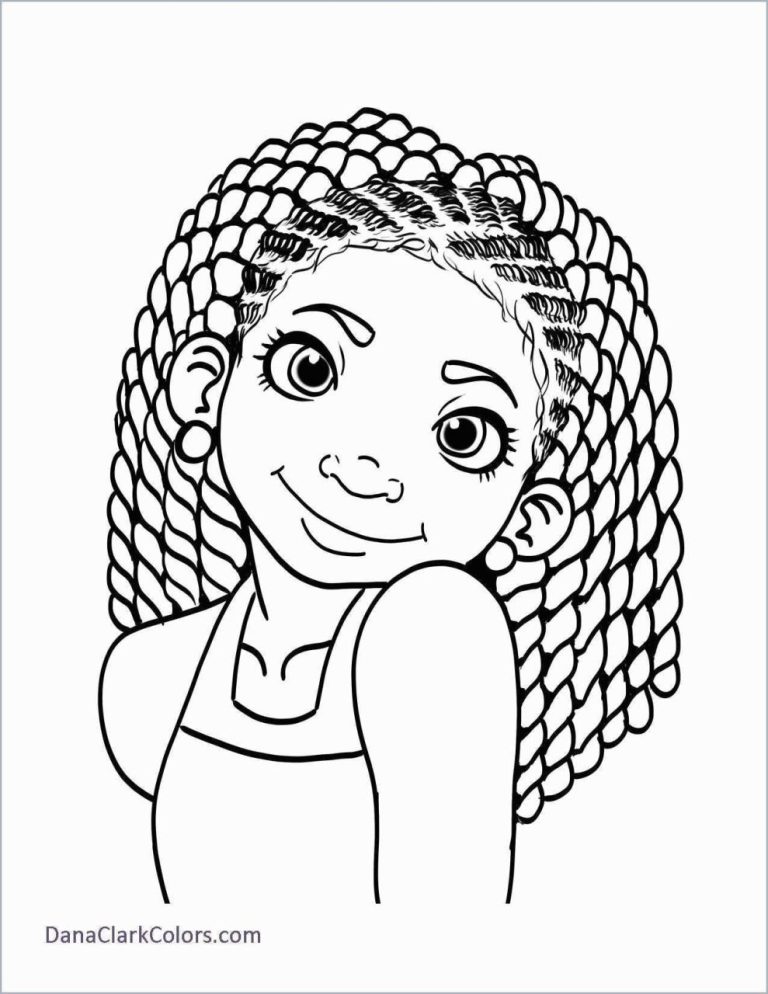 Hair Coloring Pages For Kids