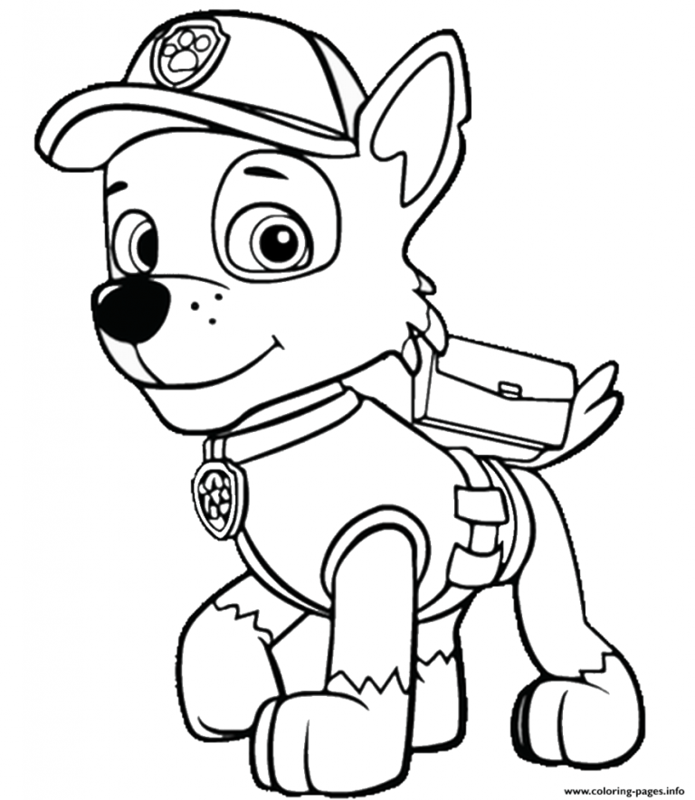 Ryder Drawing Patrol Coloring Pages Paw Patrol
