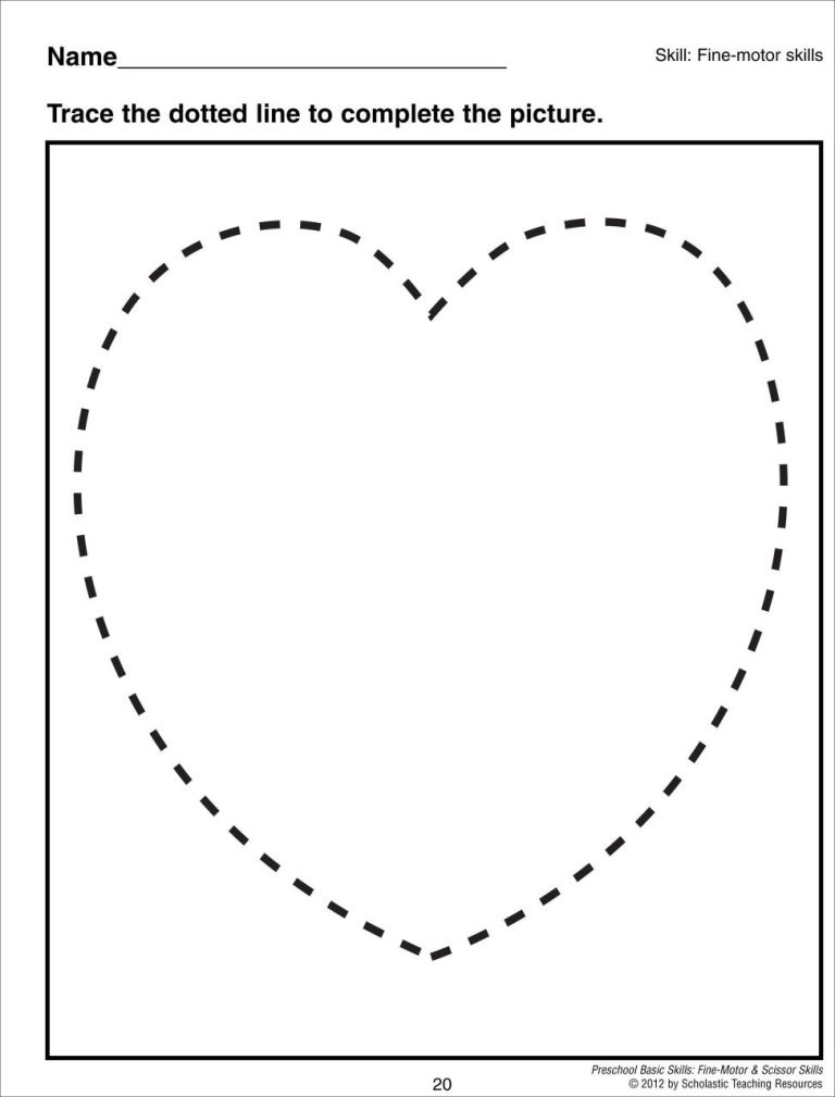 Kindergarten Heart Shape Worksheet