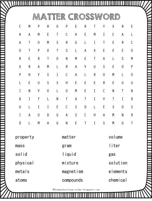 Printable States Of Matter Worksheet Grade 7 Pdf