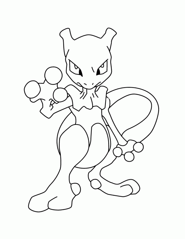 Mega Pokemon Coloring Pages Mewtwo