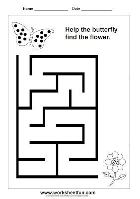 Maze Worksheets For Kindergarten Pdf