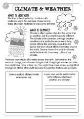 Weather And Climate Worksheets Grade 3 Pdf