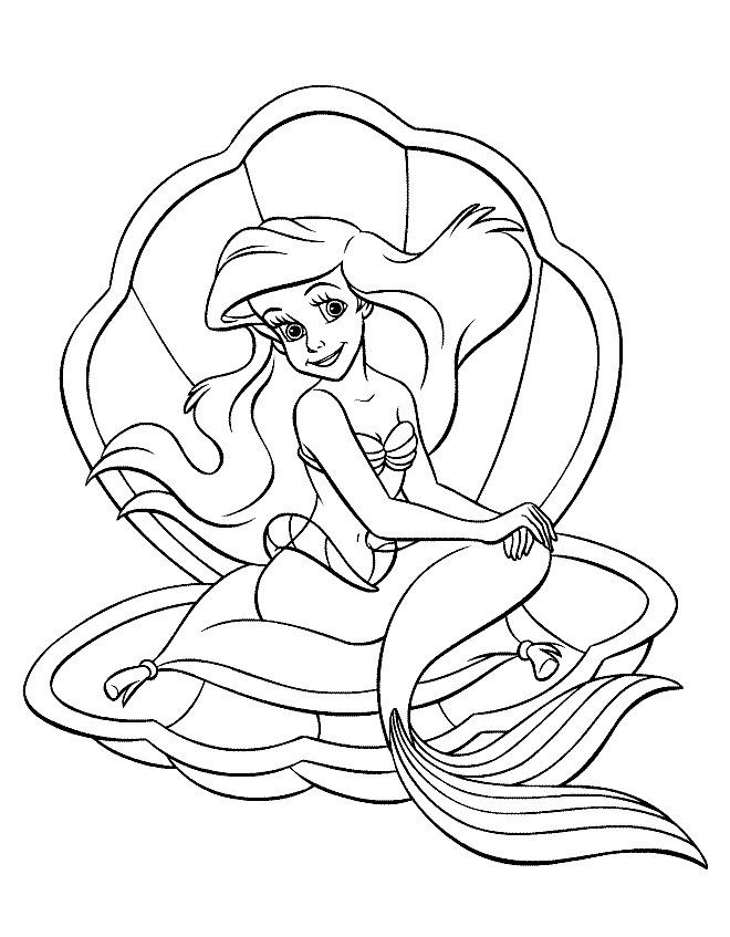 Little Mermaid Coloring Pages Free