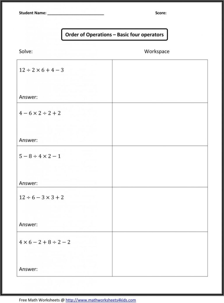 Simple Substitution Worksheet Pdf
