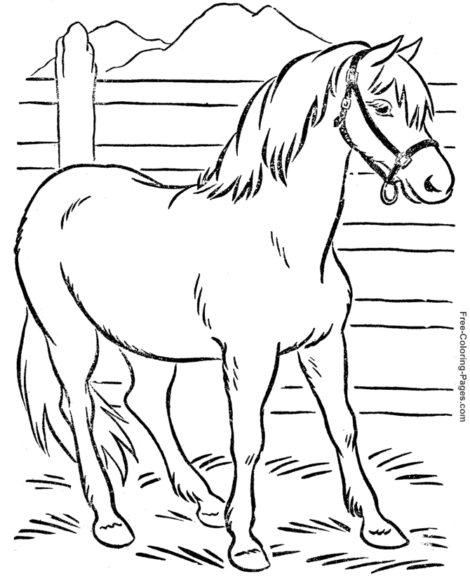 Horse Coloring Pages For Kids Printable