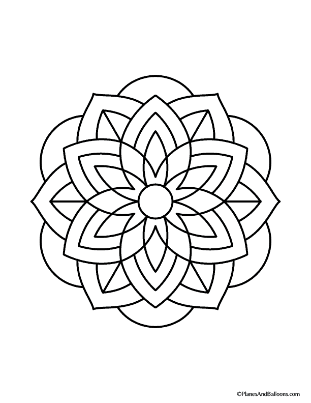 Lotus Flower Mandala Coloring Pages