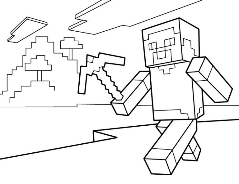 Free Coloring Pages For Kids Minecraft