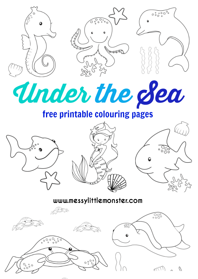 Ocean Animal Coloring Pages For Toddlers