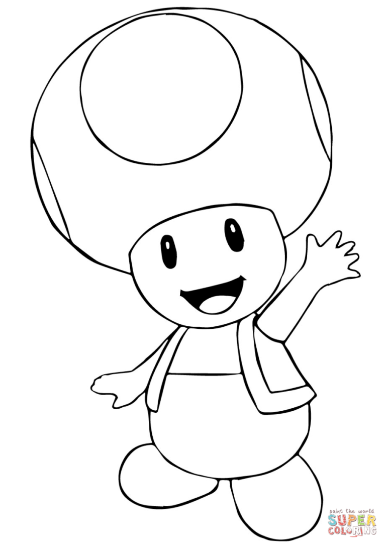 Mario Coloring Pages Toadette