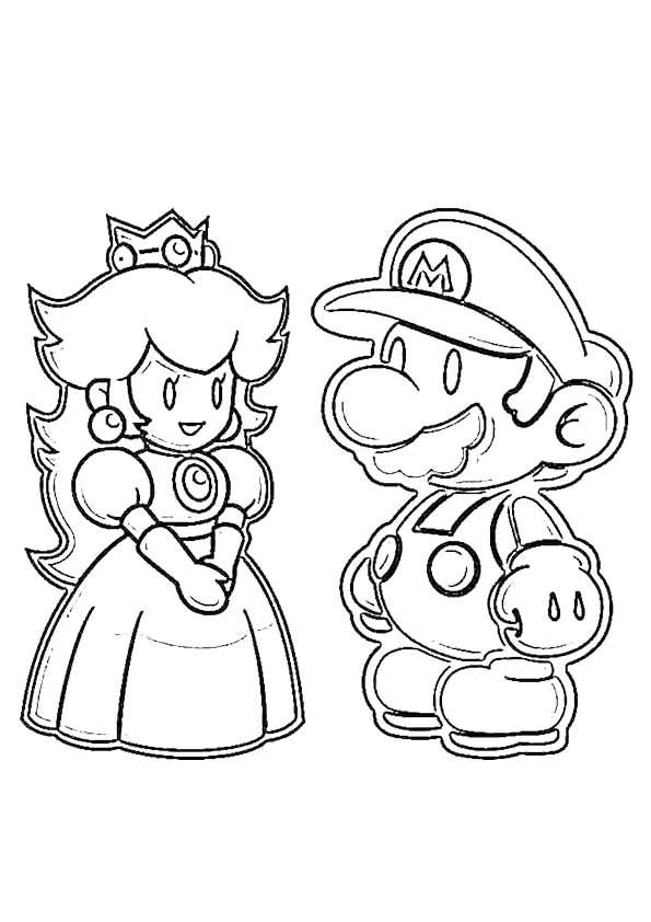Mario Princess Peach Coloring Pages To Print