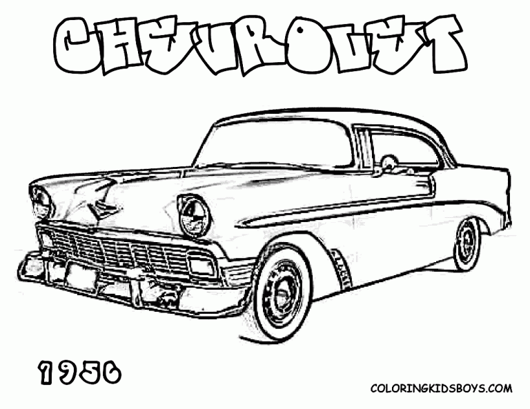 Free Printable Classic Car Coloring Pages