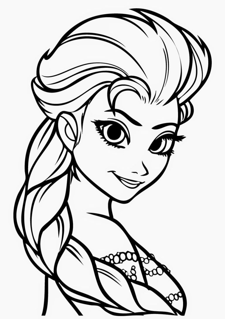 Princess Easy Elsa Coloring Pages