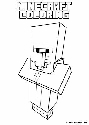 Minecraft Baby Zombie Coloring Pages
