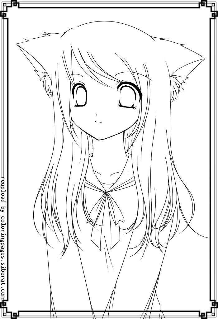 Simple Anime Coloring Pages Easy