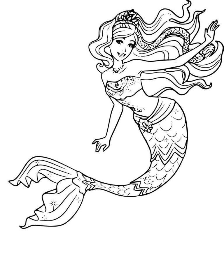 Barbie Mermaid Coloring Pages For Kids