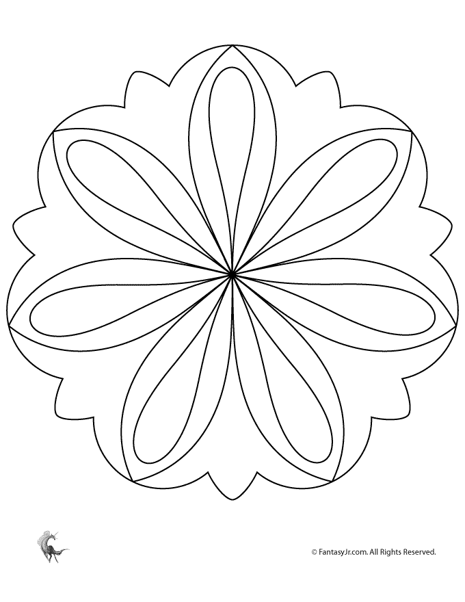 Mandala Coloring Pages For Kids Flowers