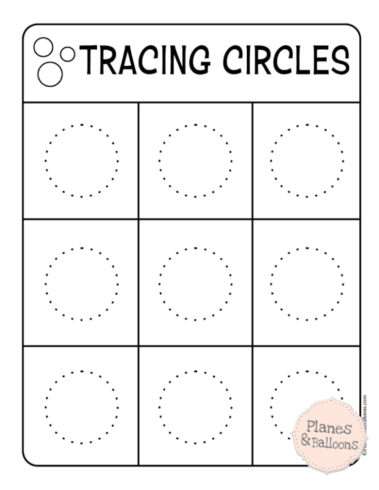 Free Printable Circle Worksheet For Toddlers