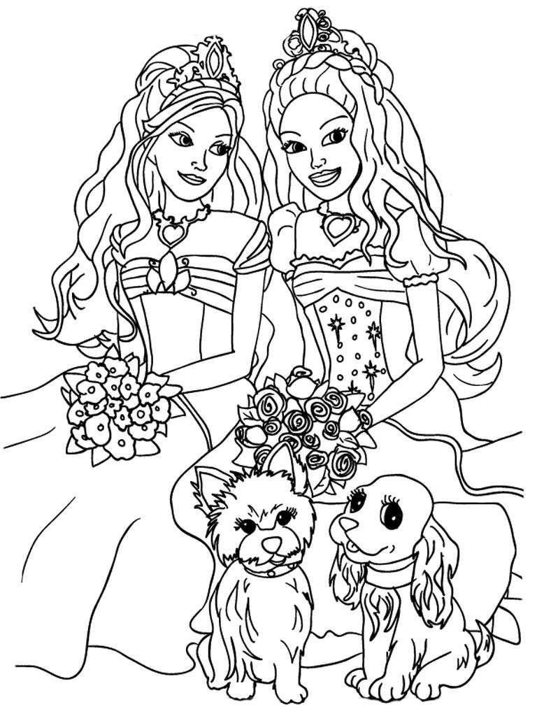 Cute Barbie Coloring Pages For Kids