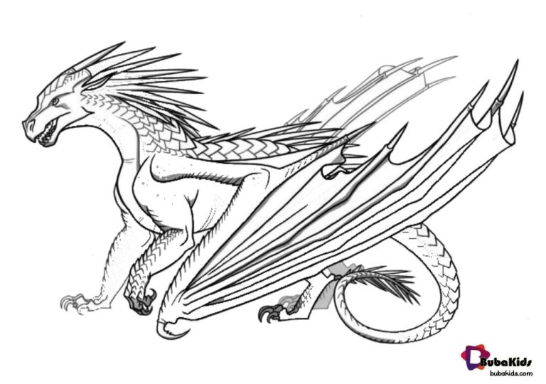 Fire Realistic Dragon Coloring Pages