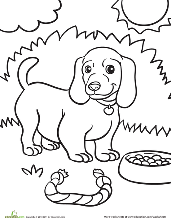 Puppy Coloring Pages For Kids Animals