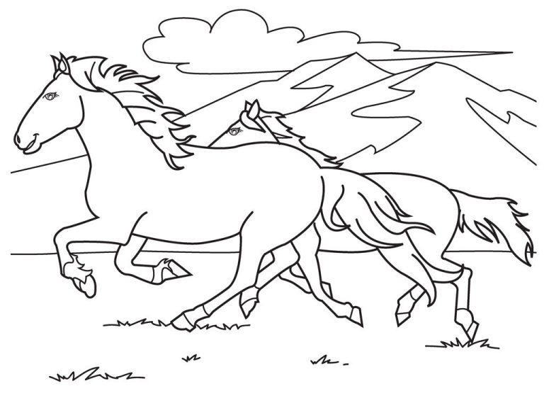 Realistic Horse Coloring Pages To Print