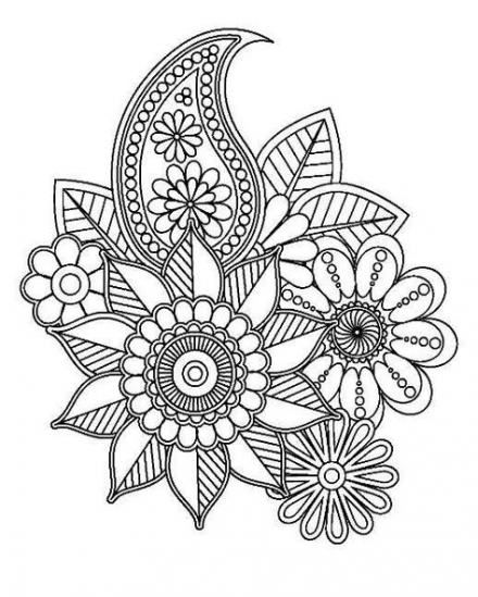 Simple Flower Mandala Coloring Pages