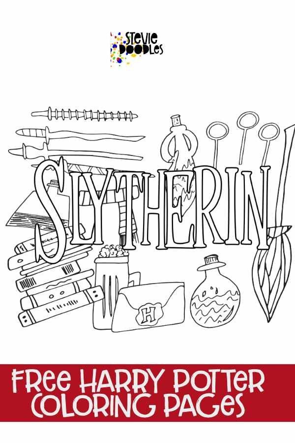 Slytherin Free Coloring Pages Harry Potter